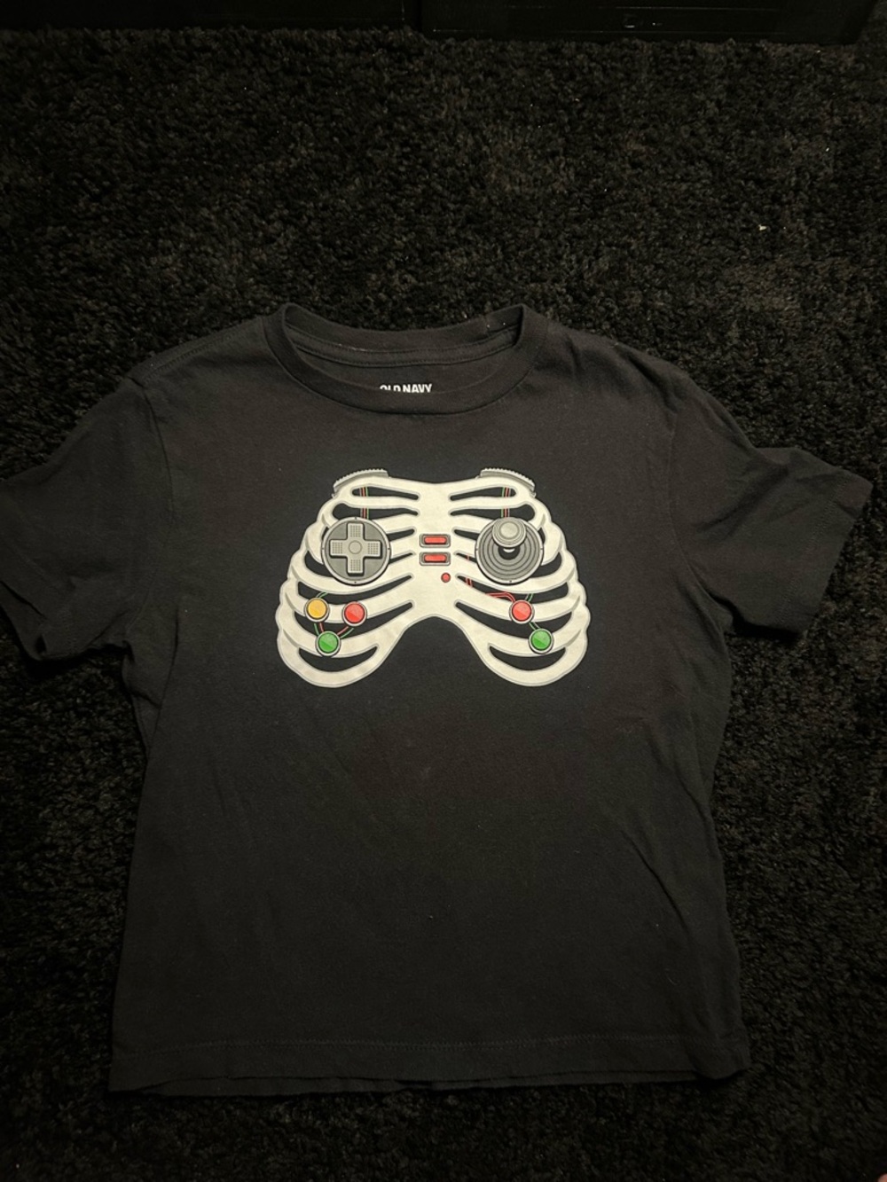 Old Navy Black Gamer Ribcage Graphic Tee